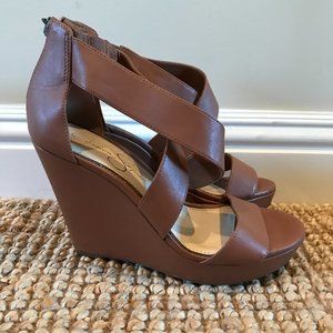 Jessica Simpson Tan Wedges